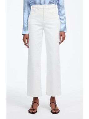 Madewell The Petite Perfect Vintage Wide-Leg Crop Jean - Tile White Size 29P NWT